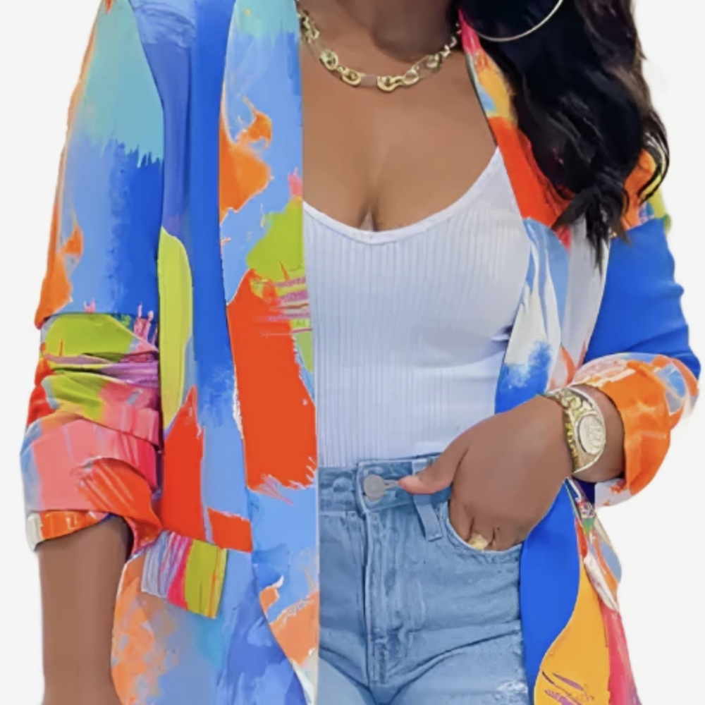 Vibrant Multicolor Women's Blazer